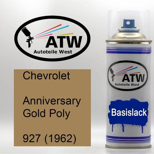 Chevrolet, Anniversary Gold Poly, 927 (1962): 400ml Sprühdose, von ATW Autoteile West.